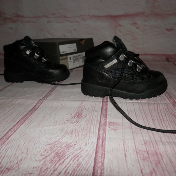[TB015806] TODDLER Size 8 TIMBERLAND FIELD BOOT BLACK FULL GRAIN LEATHER 3625 - Picture 8 of 11